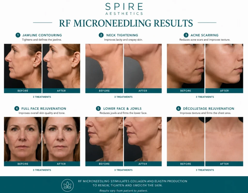 RF Microneedling Skin tightening Billericay results
